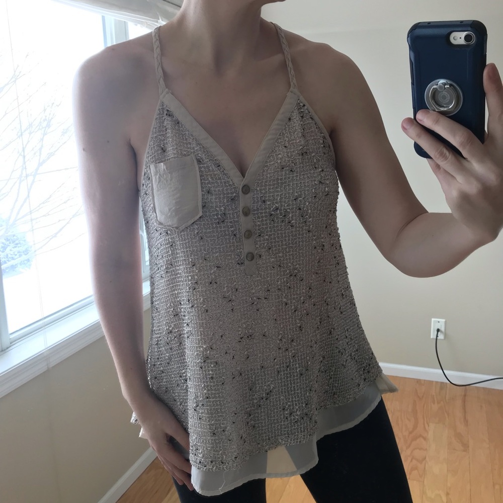 Double Zero Layered Racerback Tank Top